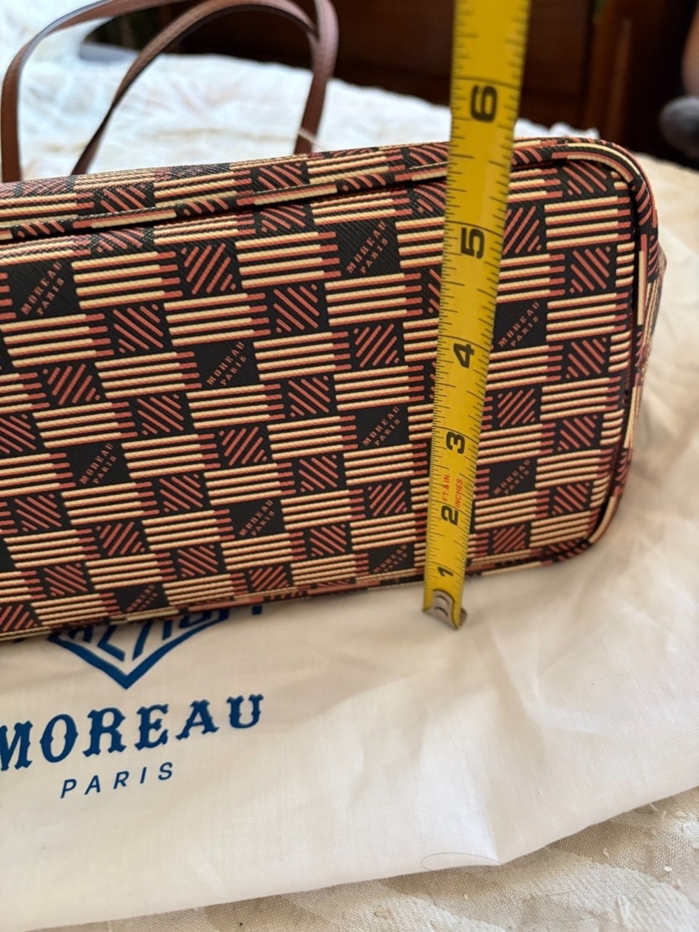 Moreau Paris Monaco small zip tote made in Italy - Picture 15 of 16